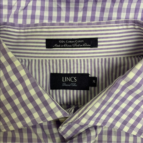 Lincs David Chu Men’s Casual Shirt XL Checks - Picture 2 of 3